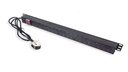 10 Way Vertical PDU with 10 x UK Sockets, 13A and 1.8 Mtr UK Type Power Plug