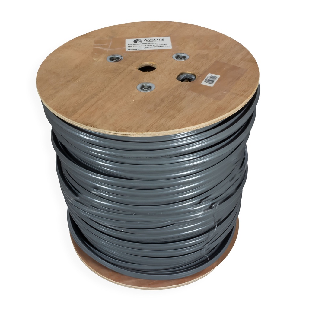 1 x Cat.6A STP Industrial Flexible Elevator Cable, 200 mtr, Grey Colour