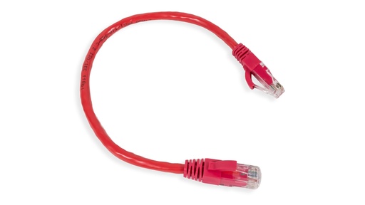 [ANC6UPRD-0.3MT] Cat.6 UTP 24 AWG PVC Patch Cord 0.3 mtr Red Colour