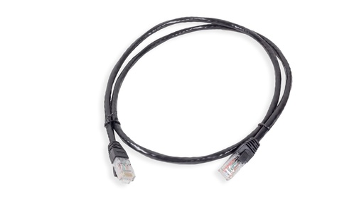 [ANC6AUPBK-1MT] Cat.6A 10G UTP 24 AWG PVC Patch Cord 1 mtr Black Colour