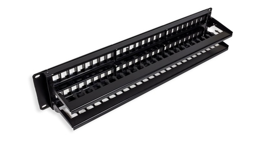 [ANC6AUPP-48-BL] Cat.6A 48 Port Unshielded Patch Panel - 2U - 19" -  Blank