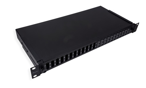 [ANPP-24-1U-SC] 19&quot; 1U 24 Port Modular Fiber Patch Panel with splice tray for SC Single-Mode or Multi-Mode Adaptors, 19&quot; Rack Mount (Unloaded) - Supports SC Duplex Adapters