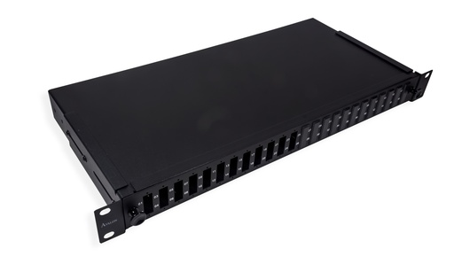 [ANPP-24-1U-SC] 19" 1U 24 Port Modular Fiber Patch Panel with splice tray for SC Single-Mode or Multi-Mode Adaptors, 19" Rack Mount (Unloaded) - Supports SC Duplex Adapters