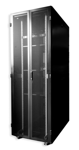 [ANFS47U800X1200GD] 47U x 800(W) x 1200(D) - Premium Floor Standing Rack - Golden Series - Both Side Double Perforated Door