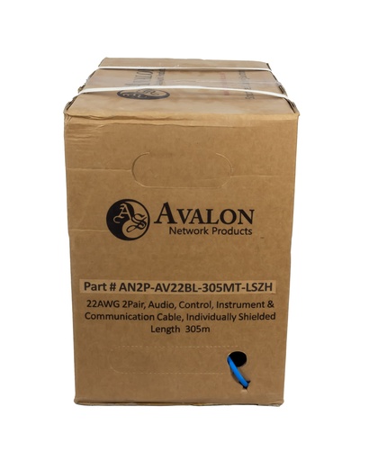 [AN8723NH-305MT] 2 Pair, 22 AWG, PO, Individual Foil, LSZH - Audio, Control & Instrument Cable