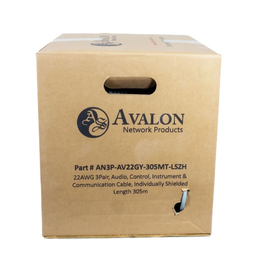 [AN8777NH-305MT] 3 Pair, 22 AWG, PO, Individual Foil, CMG-LS, LSZH - Audio, Control & Instrument Cable