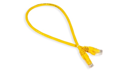 [ANC6AUPYL-0.5MT] Cat.6A 10G UTP 24 AWG PVC Patch Cord 0.5 mtr Yellow Colour