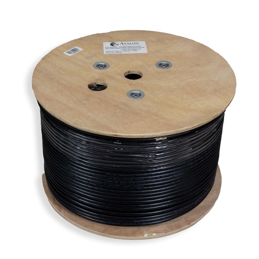 [ANC6AFTPBK23-305MT-PE] Cat.6A FTP 23 AWG Outdoor Cable Double Jacket Solid PE 305m Roll Black Colour